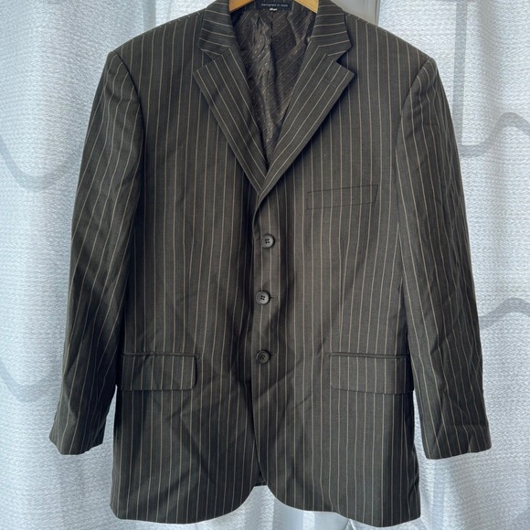 Tessori Uomo‎ Striped Blazer Super 150s Hand Tailored Sport Coat Jacket 38S - Picture 1 of 10